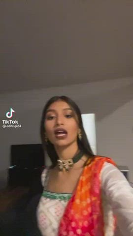 Brown Eyes Curvy Indian clip