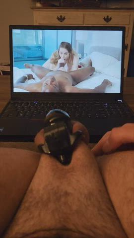 bbc chastity clit rubbing cuckold humiliation interracial sissy clip