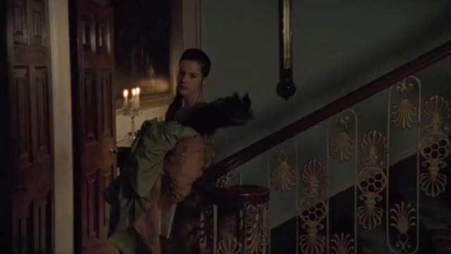 Michelle Ryan - Mansfield Park (2007) - playacting & kissing in flowery olive