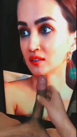 Giving my big horny cock to kriti sanon on big tv screen aaaah feels so good damn