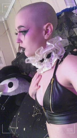 Goth Lingerie Petite Selfie clip