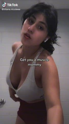 Bra Cleavage Fitness Gym Latina Muscular Girl Puerto Rican TikTok Tits clip