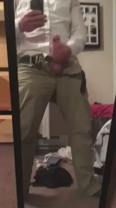 Mirror cumshot!!!