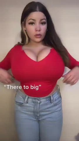 busty cleavage huge tits clip