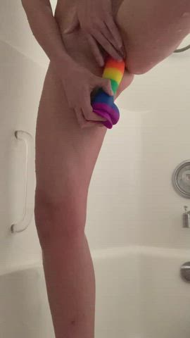 Having a little fun in the shower!