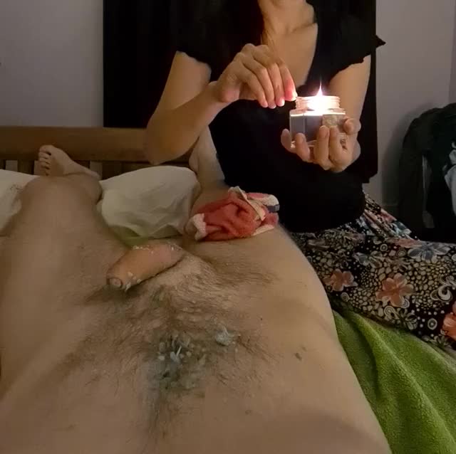 Body hair as a candle wick