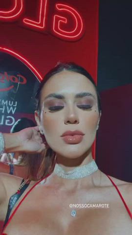 body boobs brazilian brunette dani downblouse facial goddess labia tease clip