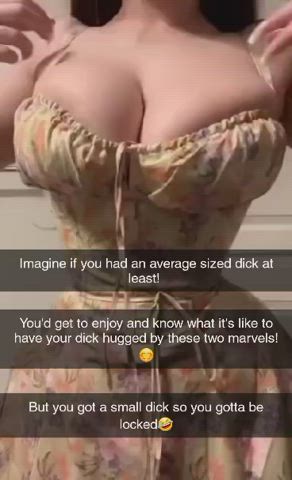 Girl teases you because of your small locked dick! If you at least had an average
