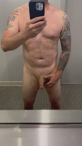 [40] Playing in the work bathroom. DM’s open