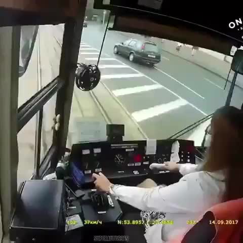The drivers of the tram they are much too calm!! - -