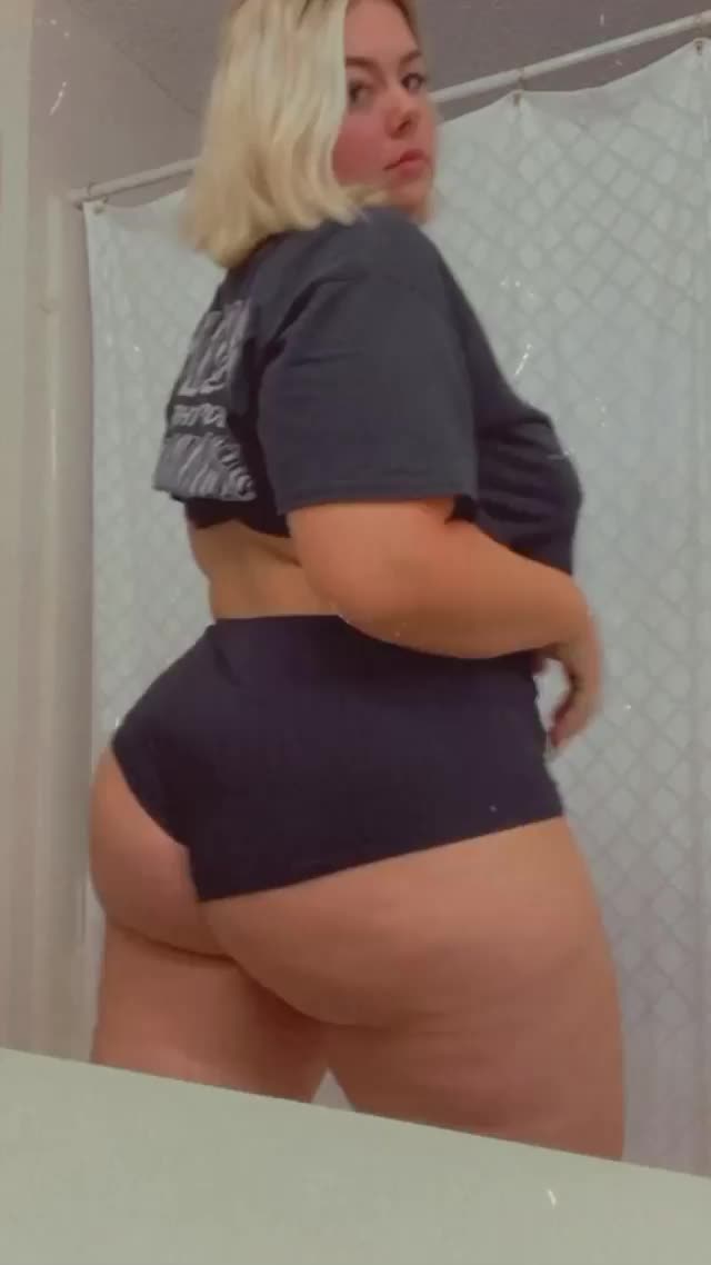 bbw big ass blonde bouncing panties pawg spanking thick white girl clip