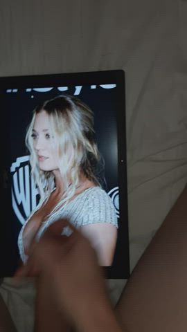 Cumming so hard for Kaley Cuoco