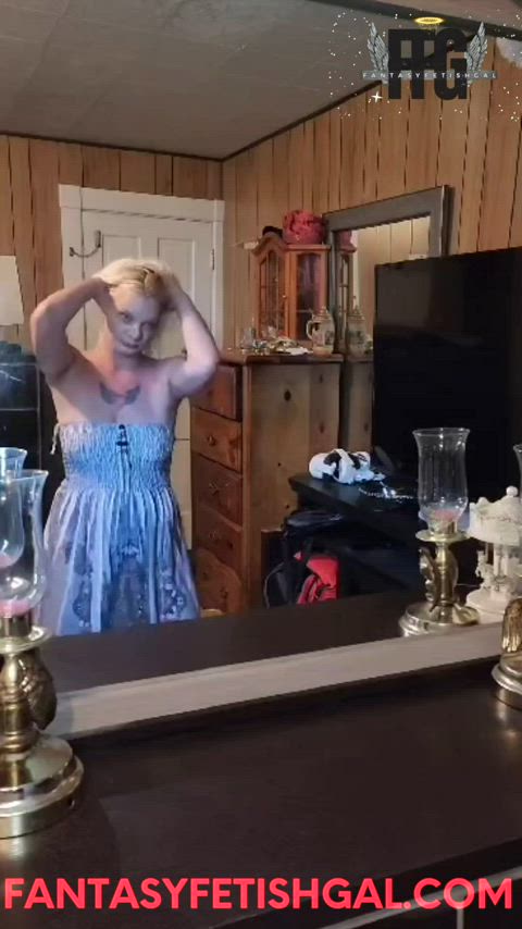 Sexy Big Boobs Blonde Comes Out The Dress | By: Angeleyezs