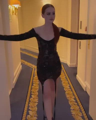 Madelaine will only let me borrow her dress if I let her friend fuck me in it