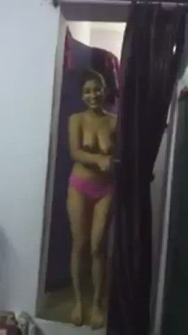 Desi Cute Sister Teasing Her Brother By Getting Nude infront of Him ❤️😍 [Must