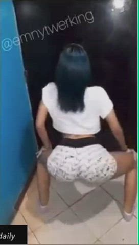 ass booty dancing latina shorts teen tribute twerking white girl clip