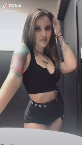 Ass Booty Cute Goth Shorts Tattoo TikTok clip