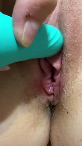 I love to watch her pat her pussy