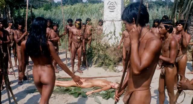 Laura Gemser Helping Monica Zanchi Up - Emanuelle and the Last Cannibals