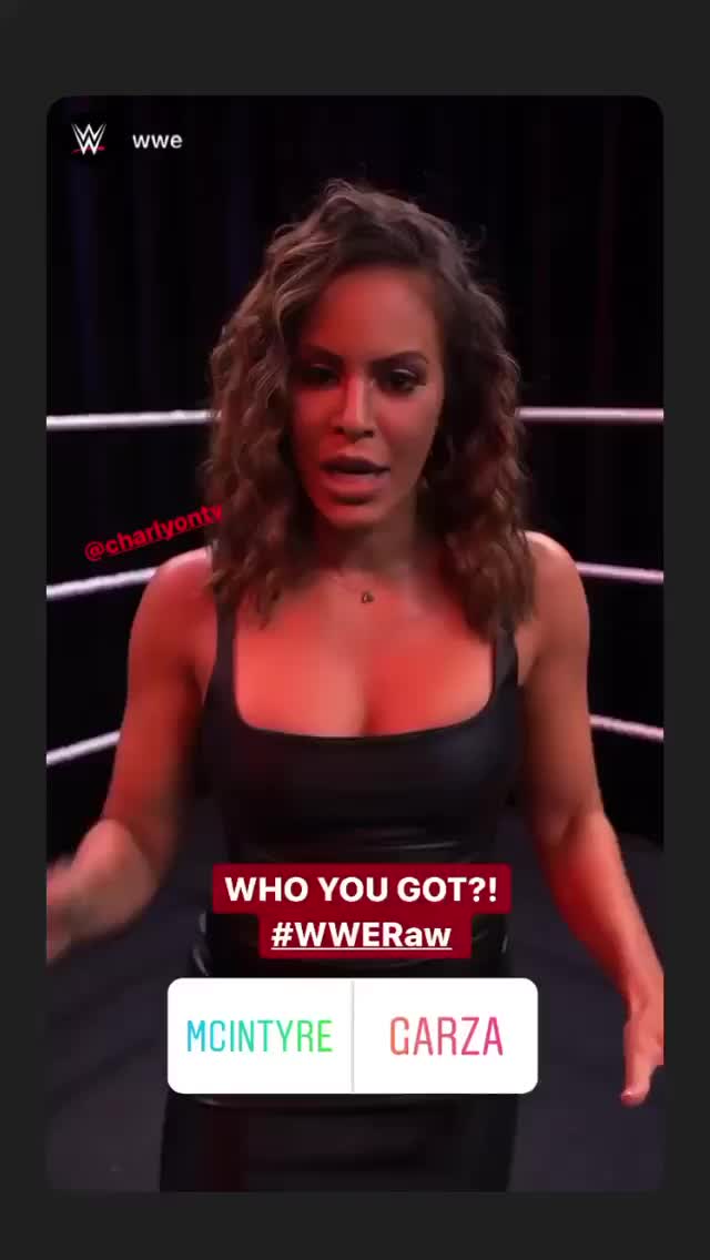 Charly Caruso Cleavage, Low Cut Leather Mini Dress (WWE)