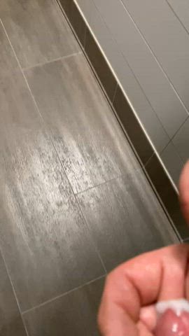 amateur bwc bathroom canadian cock cum cumshot foreskin jerk off masturbating solo