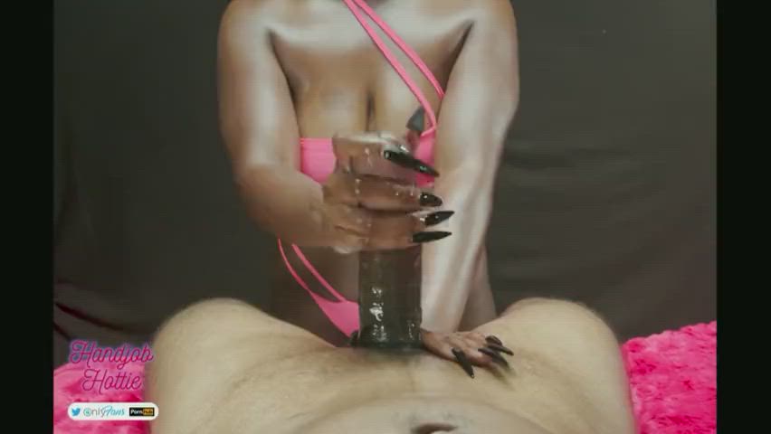 Bikini Ebony Handjob POV Teasing clip