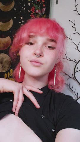 alt cute goth pink sucking trans clip