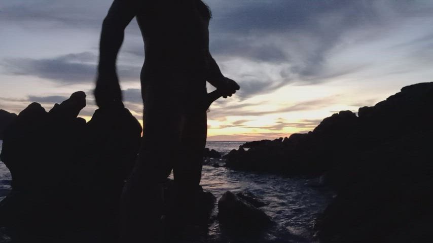 beach erection male masturbation masturbating nude nudist outdoor clip