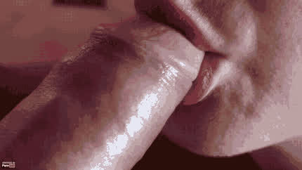 blowjob hands free kissing lips sucking teasing clip