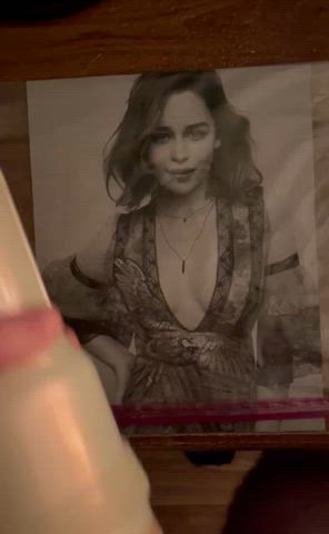 celebrity cum cumshot emilia clarke nsfw tribute clip