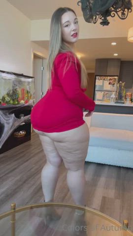 Ass Ass Clapping Big Ass Blonde Bubble Butt Dress Jiggling Thighs White Girl clip