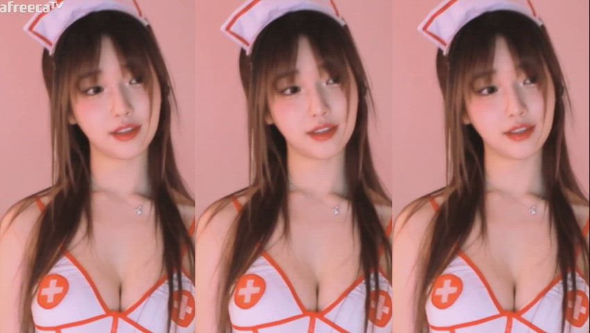 big tits camgirl cosplay dancing korean natural tits nurse clip