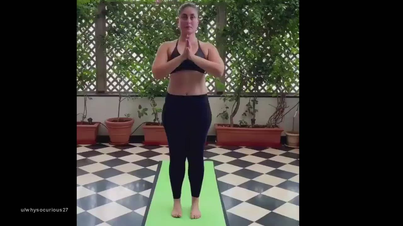 Kareena doing yoga