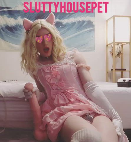 blonde chastity cute dildo homemade petite solo trans caged clip