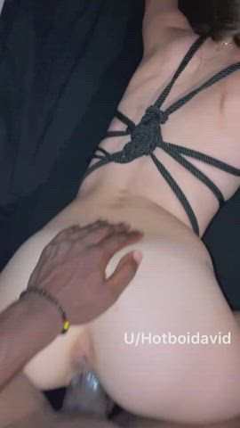 Watch as she creams over my black cock
