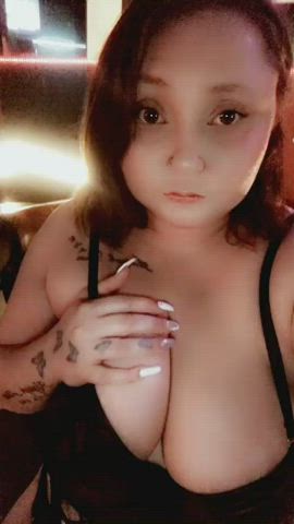 big tits huge tits lingerie natural tits pawg selfie stripper tease white girl clip