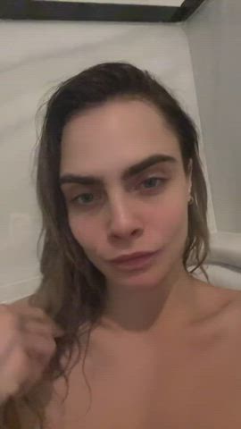 cara delevingne celebrity shower clip