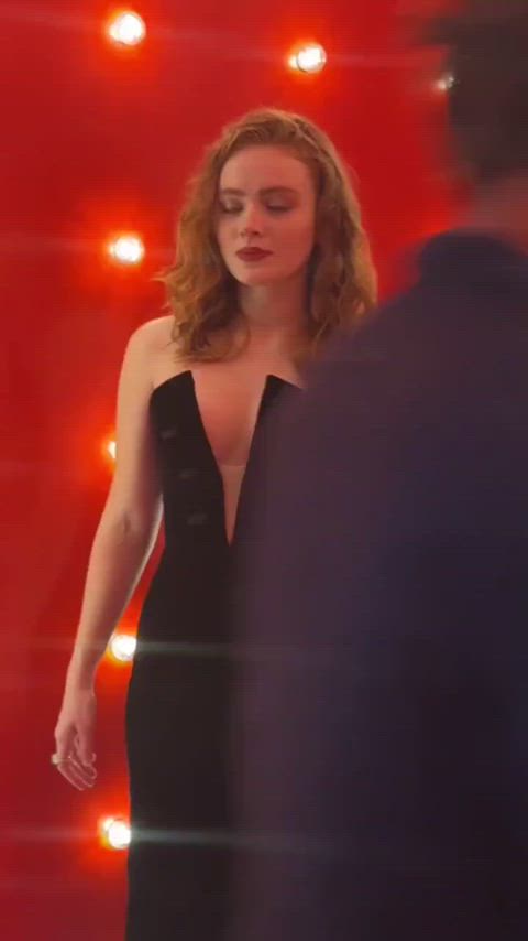 celebrity dress green eyes redhead tease clip