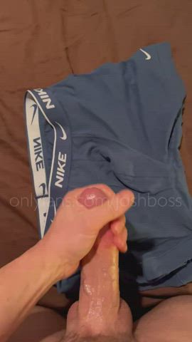 Cumming on these undies I sold! Message me on OF if you’d like a pair! 😏🩲