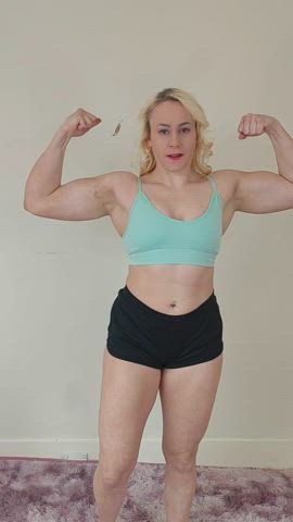 Muscle flexing and measuring. Can you imagine being dominated by me. Watch the video