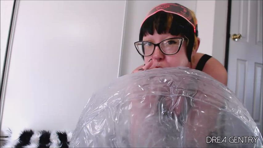 balloons blue eyes breath play glasses goth sexy clip
