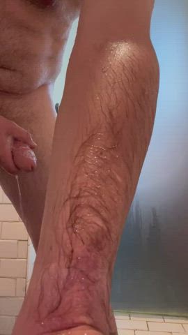 [41] Warm showers get me hard make wanna stroke my cock.