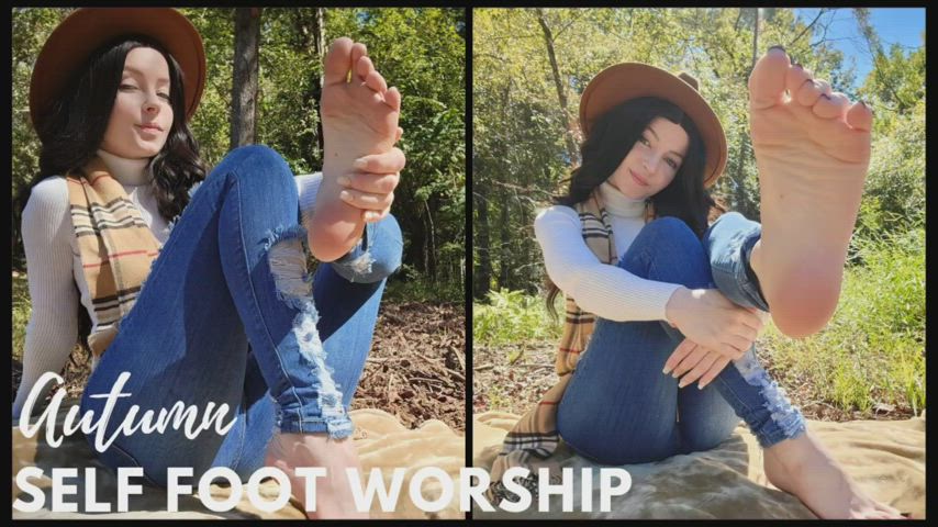 "Autumn Self Worship" is out now! Watch me suck my toes in a beautiful