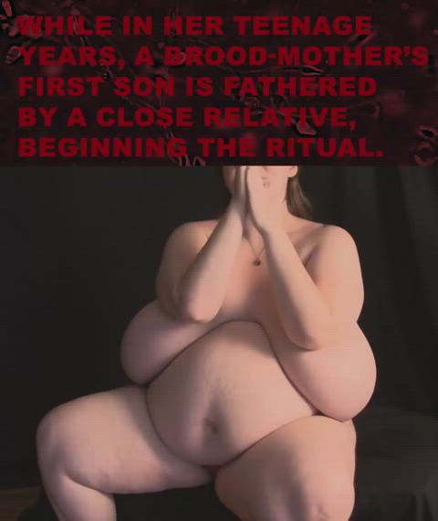 BBW Breeding Caption Impregnate Mom Pregnant Son Taboo Porn GIF by broodmother