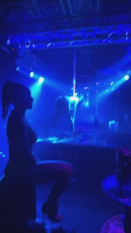 Bending Over Big Ass Fake Ass Fishnet High Heels Pole Dance Stripper Twerking clip