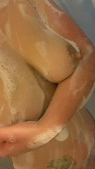 The shower is my [f]avourite place, I love getting soapy!
