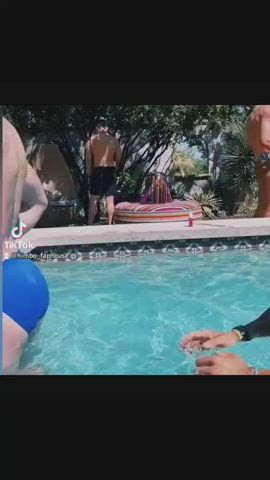 big ass bubble butt exposed jiggle jiggling pool swimming pool tiktok wedgie clip