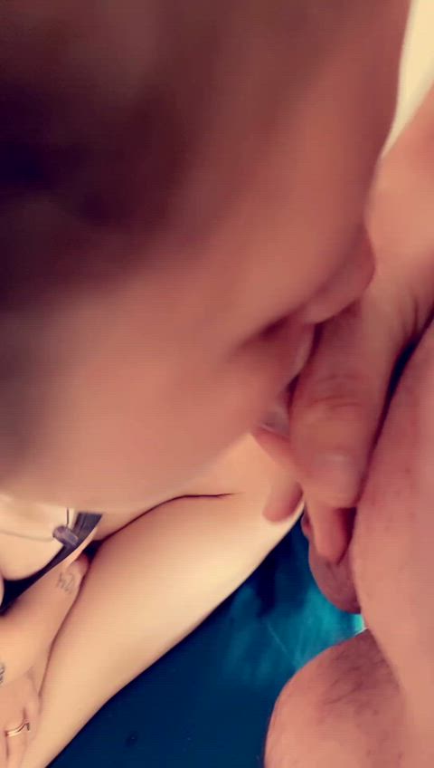 Real hot wife sucking dick and swallowing