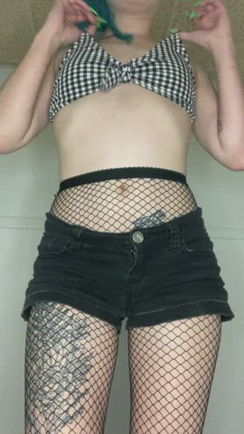 Hoping you like a tiny girl in fishnets