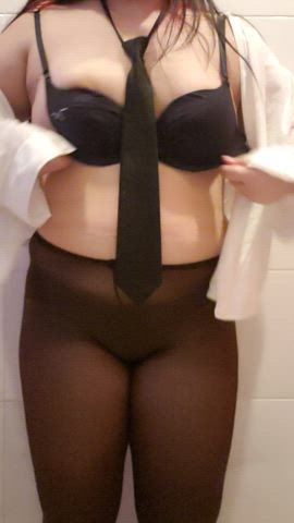 secretary stockings tits titty drop clip